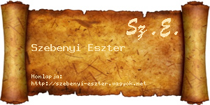 Szebenyi Eszter névjegykártya
