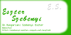 eszter szebenyi business card